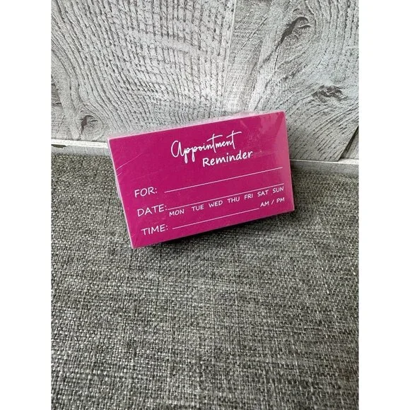 Hot Pink RXBC2011 Appointment Reminder Cards Pack of 100 for Office Salon - Picture 1 of 2